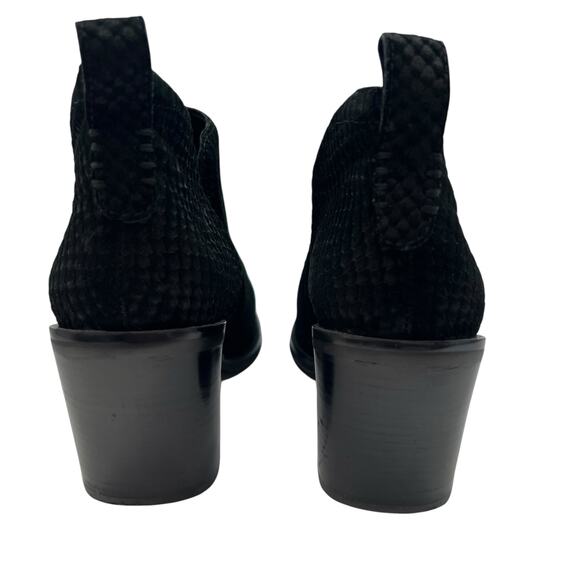 Jeffrey Campbell Womens Size 8.5 Rosee Snake Suede Leather Boots Booties Black - Picture 4 of 13